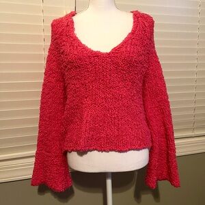 Cozy Free People Pink Knit Sweater